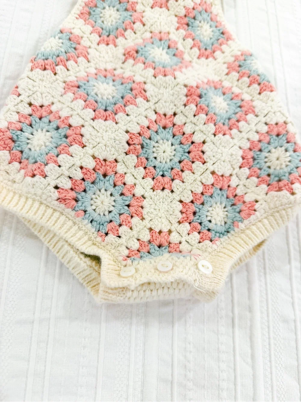 Zara Baby Girl Crochet Boho Knit Romper 0–1M